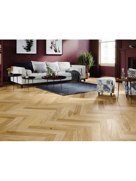 Parchet triplustratificat Herringbone Stejar Bright 110