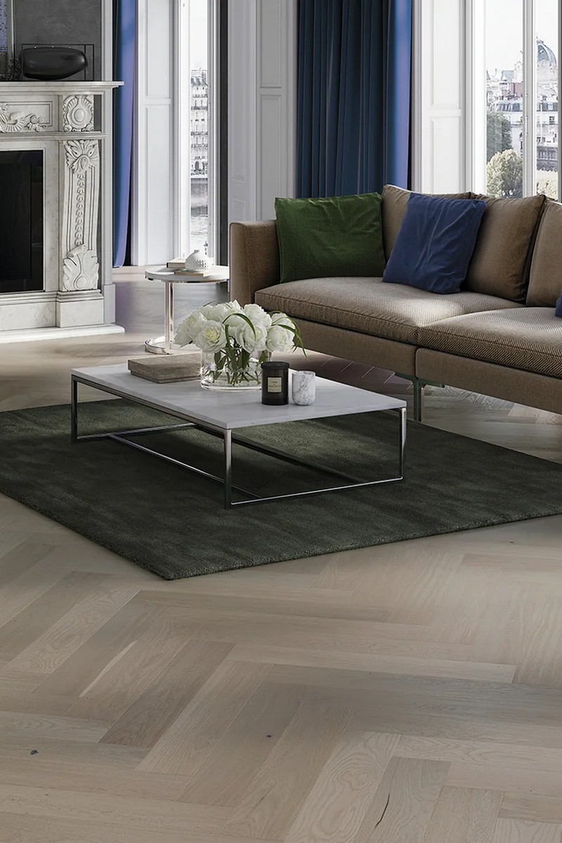 Parchet triplustratificat Herringbone Stejar Marzipan Muffin 130