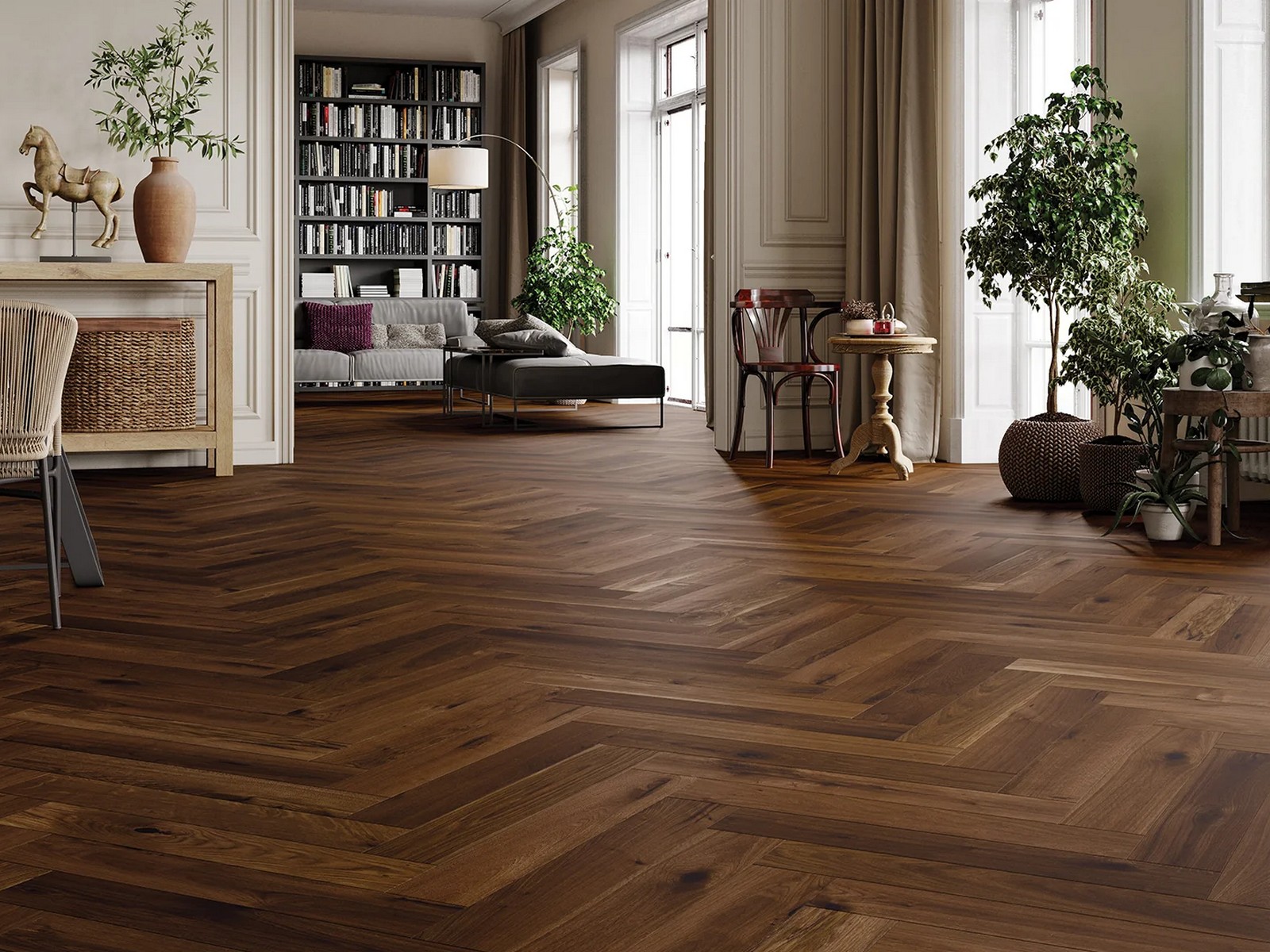 Parchet triplustratificat Herringbone Stejar Trapani 130