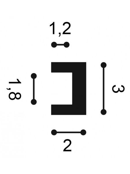 Profil Decorativ Orac Decor CX190 U-Profile