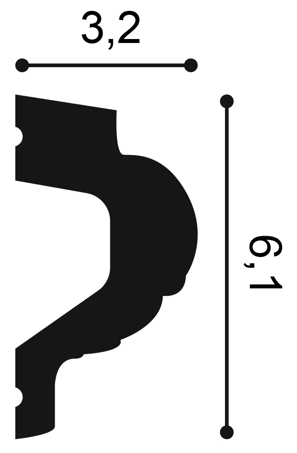 Profil Decorativ Orac Decor P3020