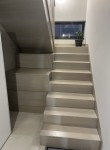 Scara stejar minimalist albit