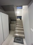 Scara stejar minimalist albit
