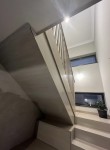 Scara stejar minimalist albit
