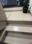Scara stejar minimalist albit