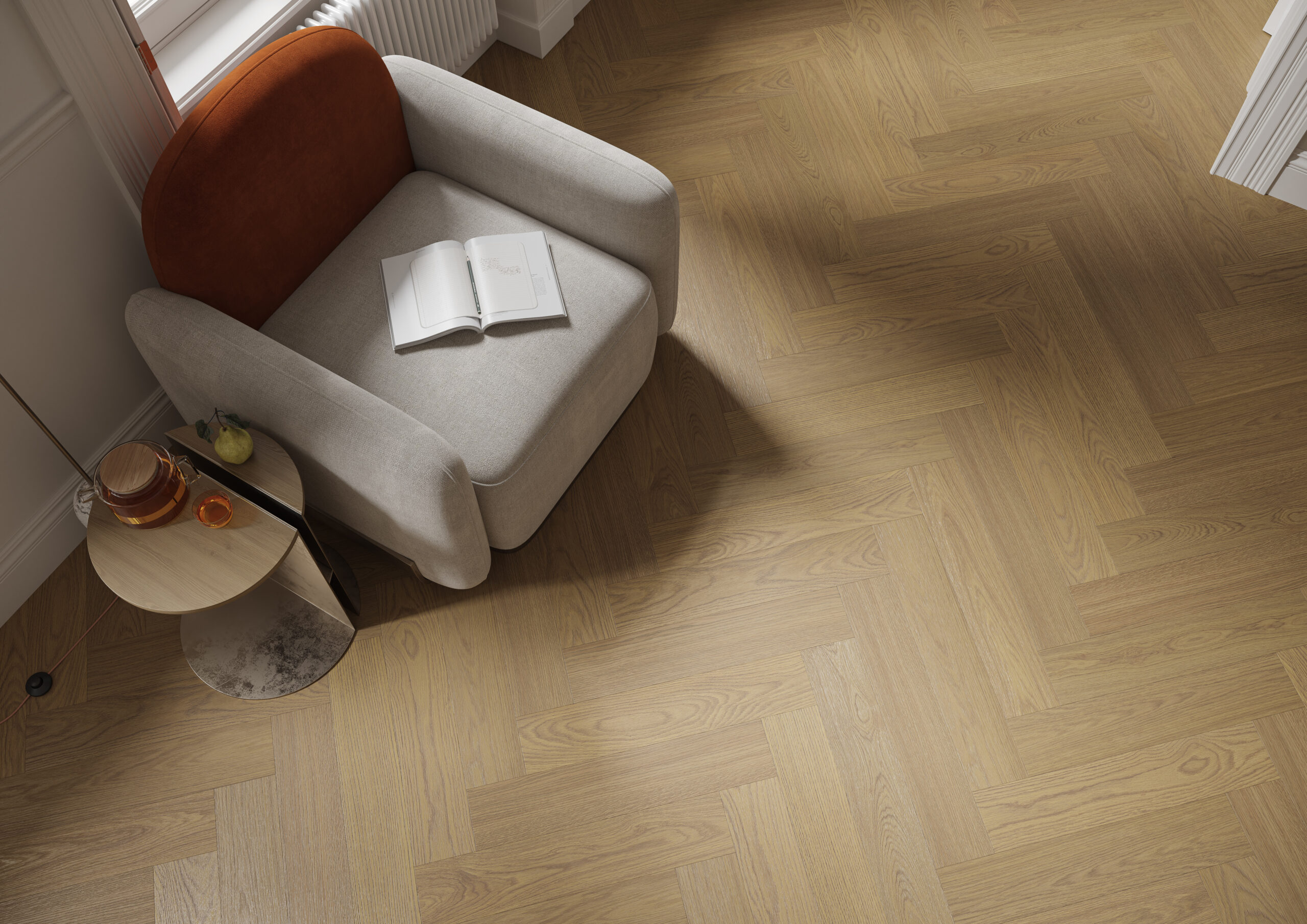 Parchet vinil SPC Stejar Antic Herringbone