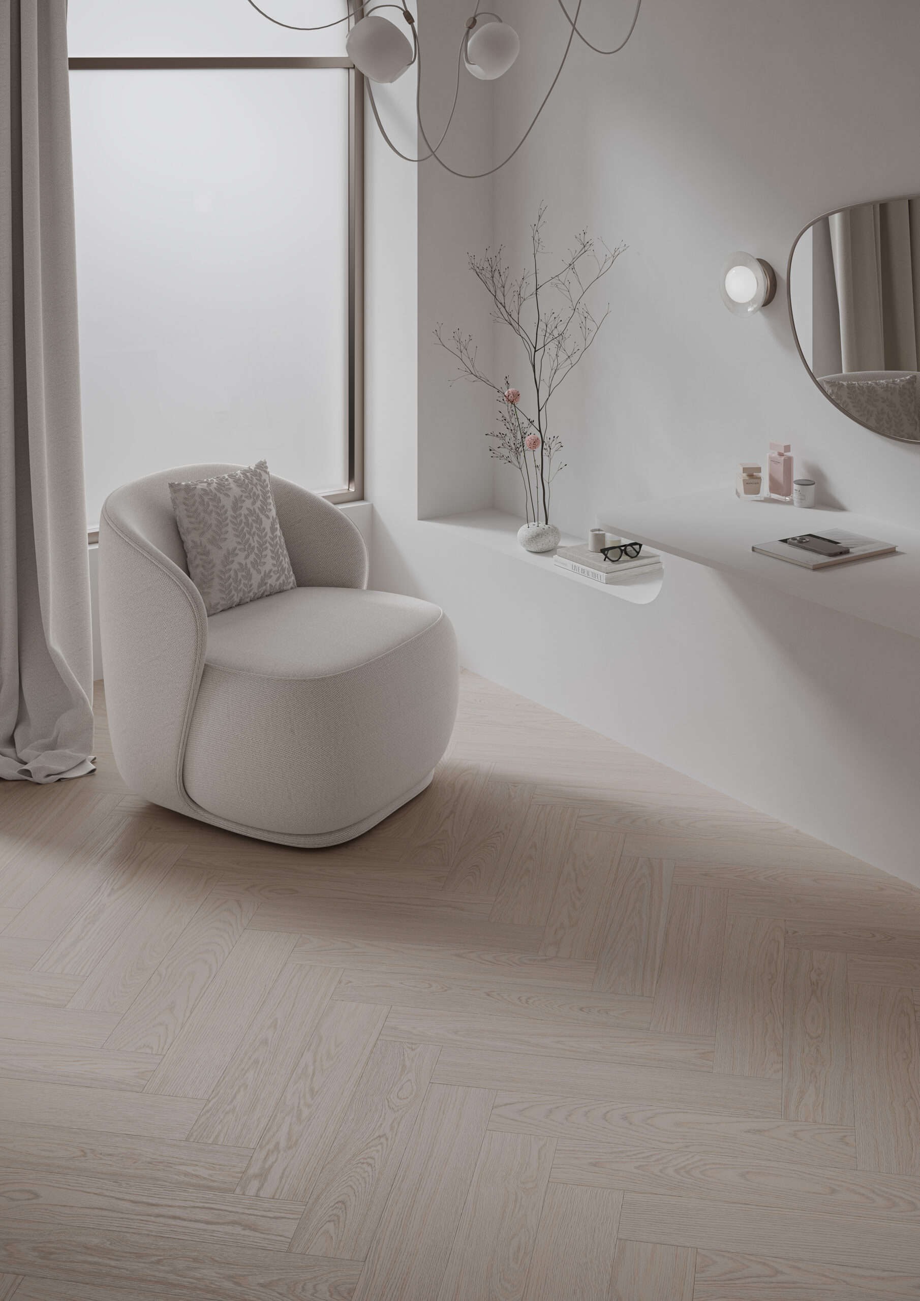 Parchet vinil SPC Stejar Silk Herringbone