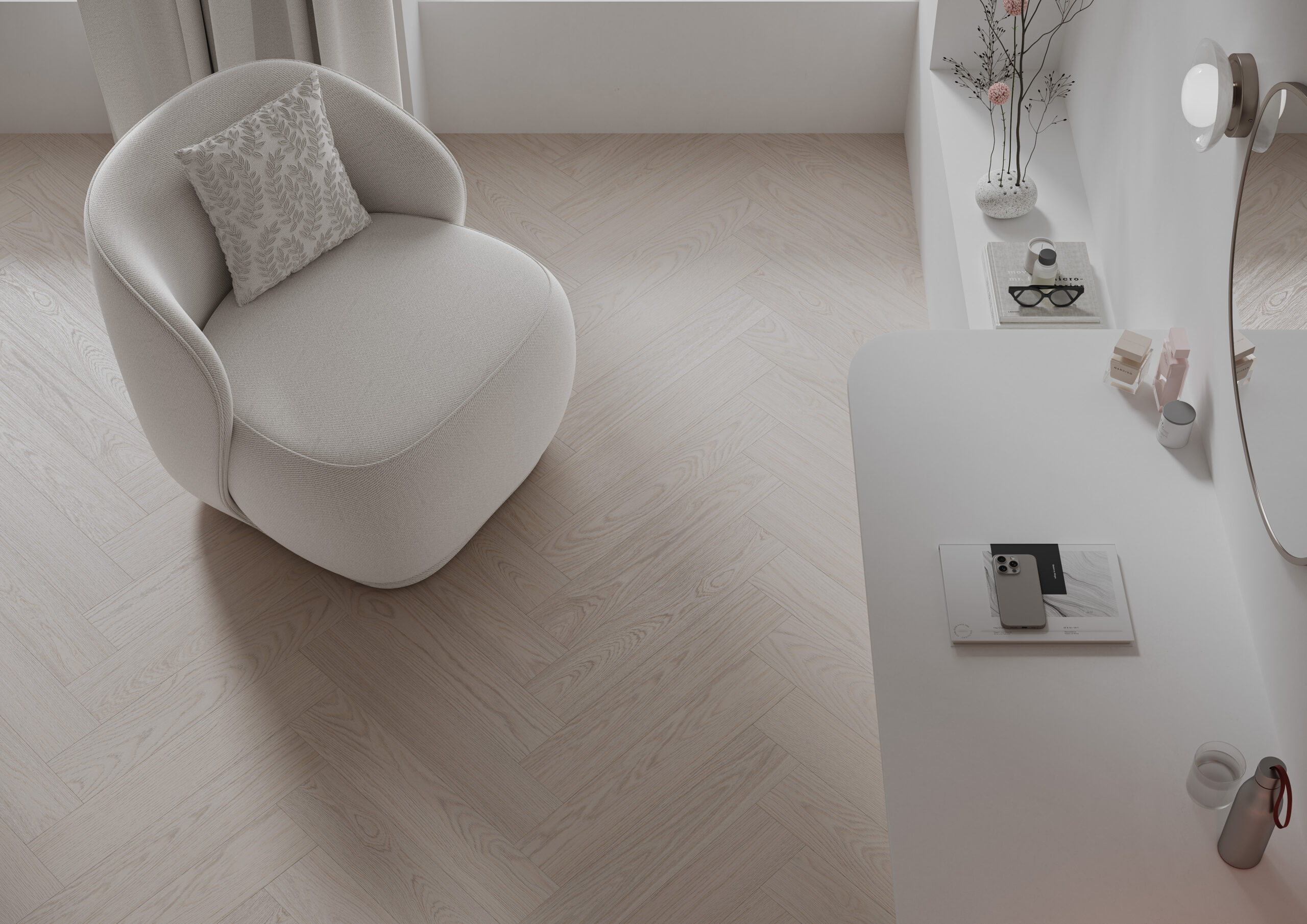 Parchet vinil SPC Stejar Silk Herringbone