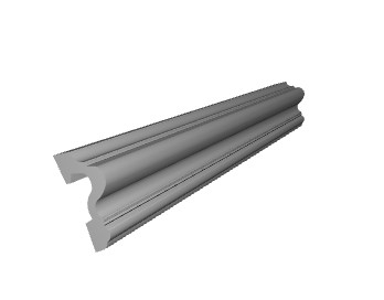 Brau decorativ din polimer rigid B10 - 3.2x1.6x200 cm