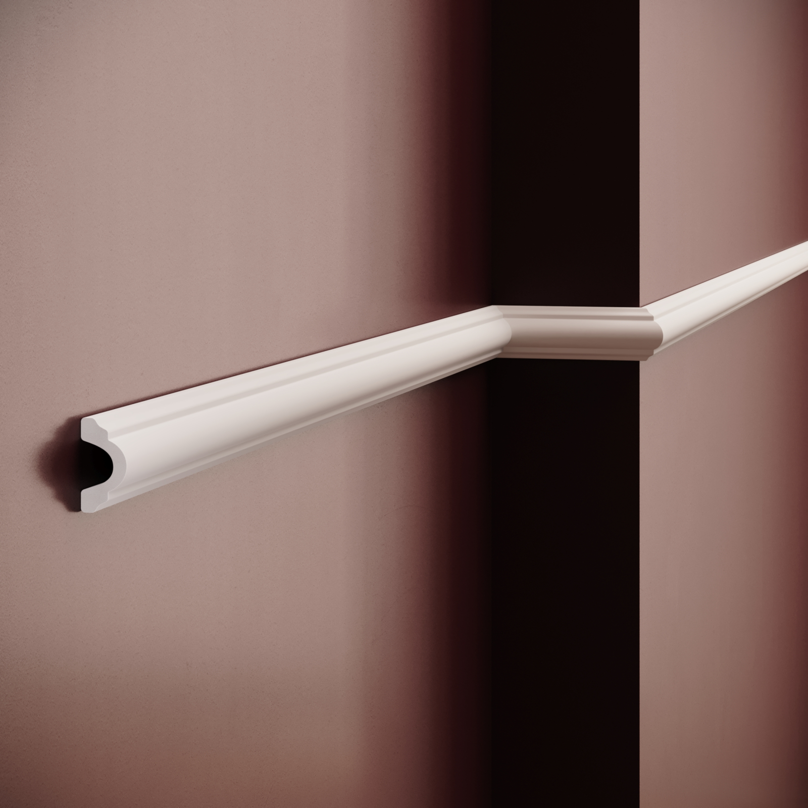 Brau decorativ din polimer rigid B16 - 4x2x200 cm