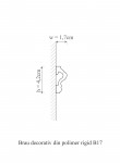 Brau decorativ din polimer rigid B17 - 4.2x1.7x200 cm