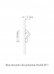 Brau decorativ din polimer rigid B17 - 4.2x1.7x200 cm