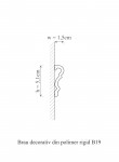 Brau decorativ din polimer rigid B19 - 5.1x1.5x200 cm