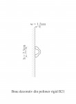 Brau decorativ din polimer rigid B21 - 2.3x1.2x200 cm