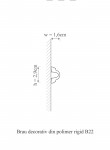 Brau decorativ din polimer rigid B22 - 2.9x1.6x200 cm