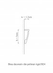 Brau decorativ din polimer rigid B24 - 5x1.3x200 cm