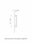 Brau decorativ din polimer rigid B25 - 7x1.2x200 cm