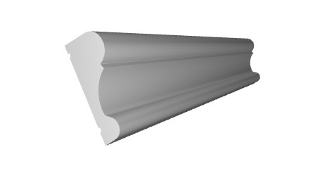 Brau decorativ din polimer rigid B26 - 3.3x1.4x200 cm