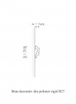 Brau decorativ din polimer rigid B27 - 3x1x200 cm