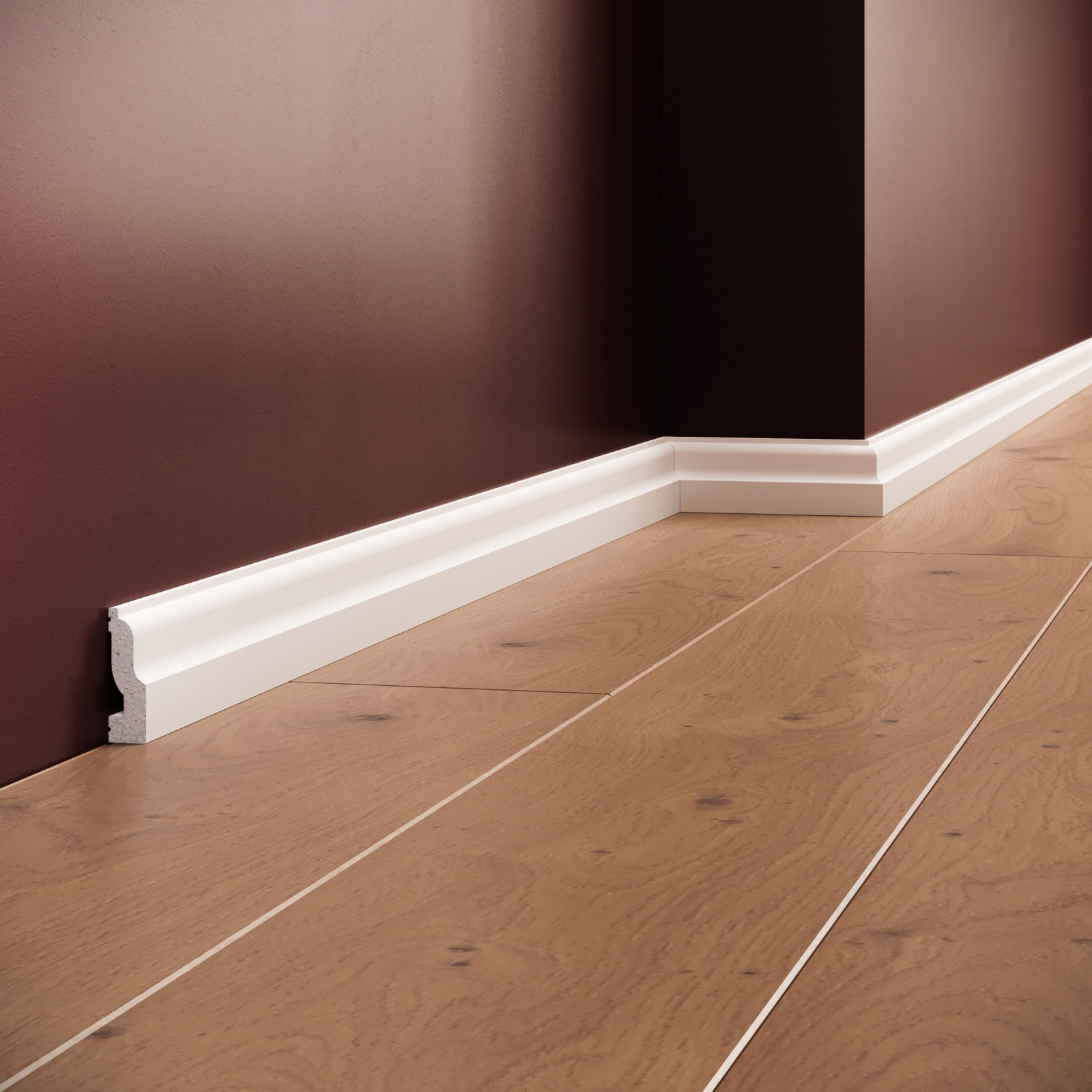 Brau decorativ din polimer rigid B28 - 4.1x1.2x200 cm