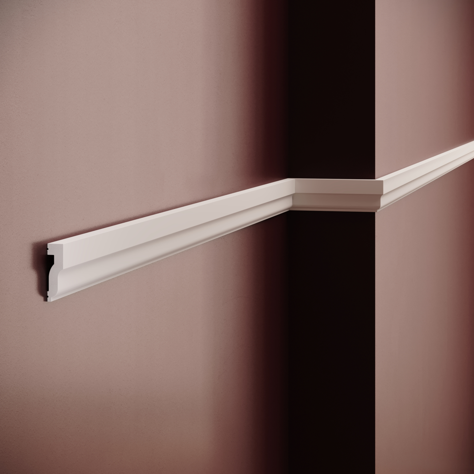 Brau decorativ din polimer rigid B28 - 4.1x1.2x200 cm