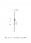 Brau decorativ din polimer rigid B28 - 4.1x1.2x200 cm