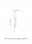 Brau decorativ din polimer rigid B29 - 6x0.8x200 cm