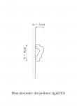 Brau decorativ din polimer rigid B31 - 4x2x200 cm