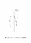 Brau decorativ din polimer rigid B6 - 7.3x2.2x200 cm