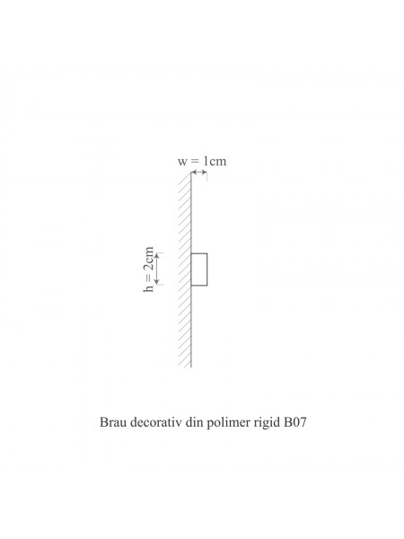Brau decorativ din polimer rigid B7 - 2x1x200 cm