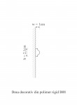 Brau decorativ din polimer rigid B8 - 2.1x1x200 cm