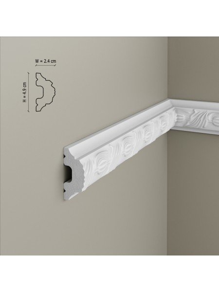 Brau decorativ din polimer rigid B9 - 4.9x2.4x200 cm