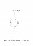 Brau decorativ din poliuretan CR810 - 4x1.8x200 cm