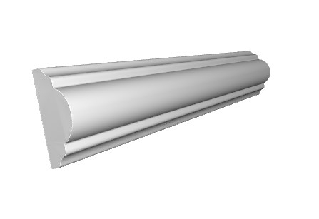 Brau decorativ din poliuretan flexibil B16F - 4x2x200 cm