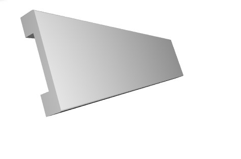 Brau decorativ din poliuretan flexibil B18F - 4.8x1x200 cm