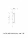Brau decorativ din poliuretan flexibil B25F - 7x1.2x200 cm