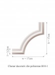 Chenar decorativ din poliuretan B10-1 - 17x17x1.6 cm