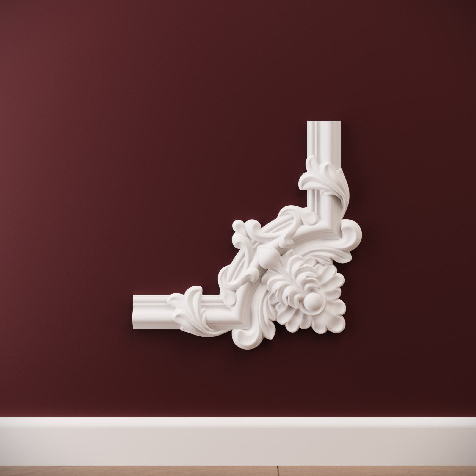 Chenar decorativ din poliuretan B10-2 - 22x22x1.6 cm