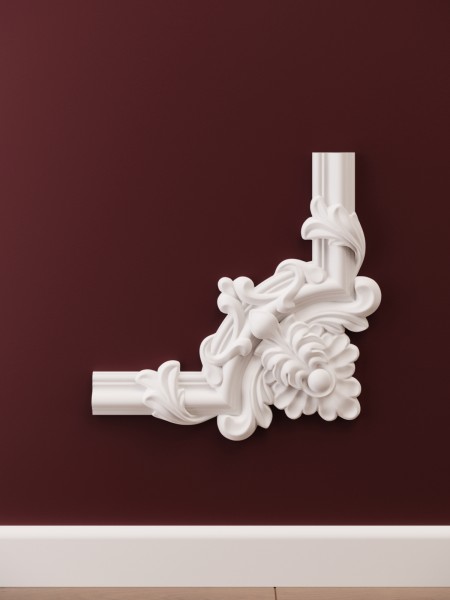 Chenar decorativ din poliuretan B10-2 - 22x22x1.6 cm