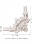 Chenar decorativ din poliuretan B10-2 - 22x22x1.6 cm