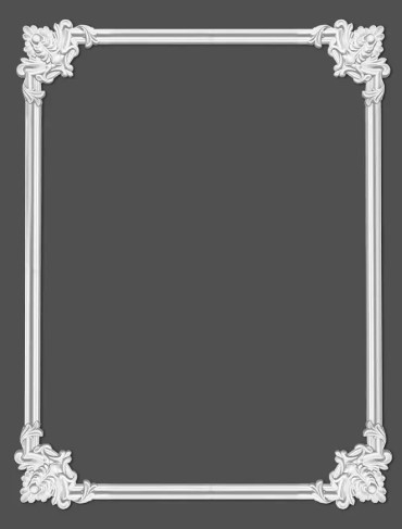 Chenar decorativ din poliuretan B10-2 - 22x22x1.6 cm