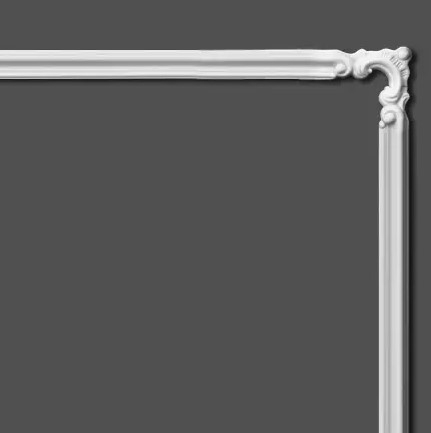 Chenar decorativ din poliuretan B10-3 - 10.7x10.7x1.6 cm