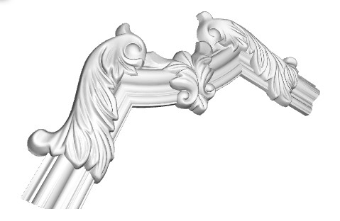 Chenar decorativ din poliuretan B17-2 - 25.8x25.8x1.7 cm cm