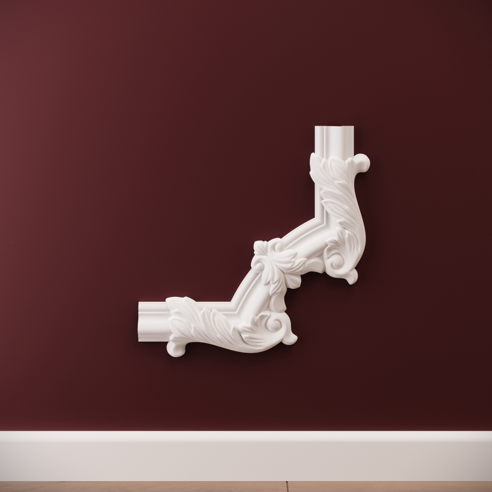 Chenar decorativ din poliuretan B17-2 - 25.8x25.8x1.7 cm cm