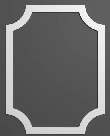 Chenar decorativ din poliuretan B18-2 - 19.7x19.7x1 cm