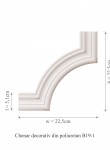 Chenar decorativ din poliuretan B19-1 - 22.5x22.5x1.5 cm