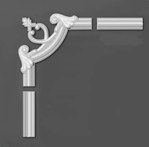 Chenar decorativ din poliuretan B22-2 - 18x18x1.6 cm