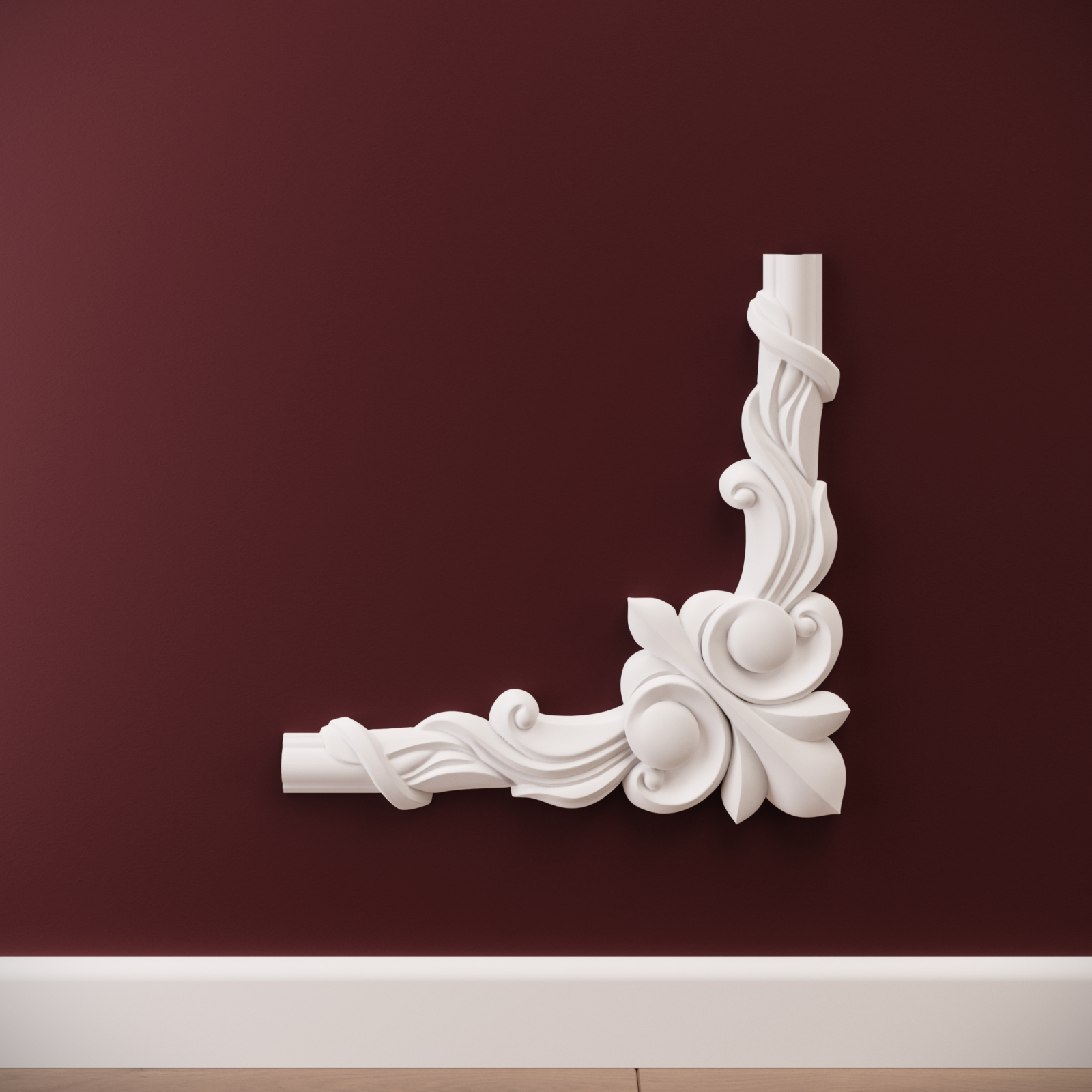 Chenar decorativ din poliuretan B22-3 - 28x28x1.6 cm