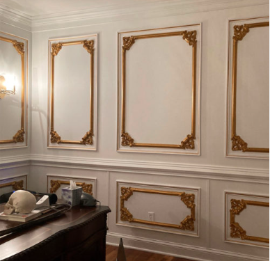 Coltar decorativ din poliuretan CR863A - 22x22x2.3 cm