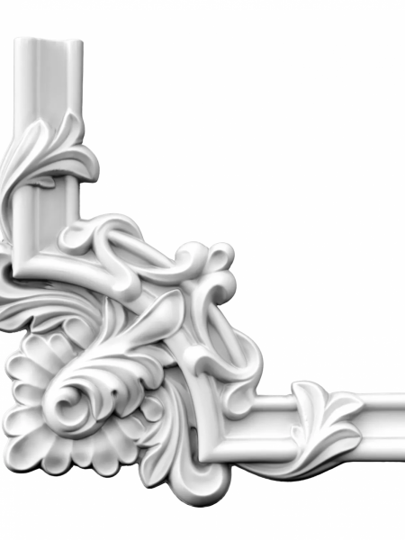 Coltar decorativ din poliuretan CR863A - 22x22x2.3 cm